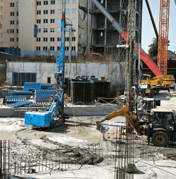 Площадное закрепление фундамента технологией jet grouting